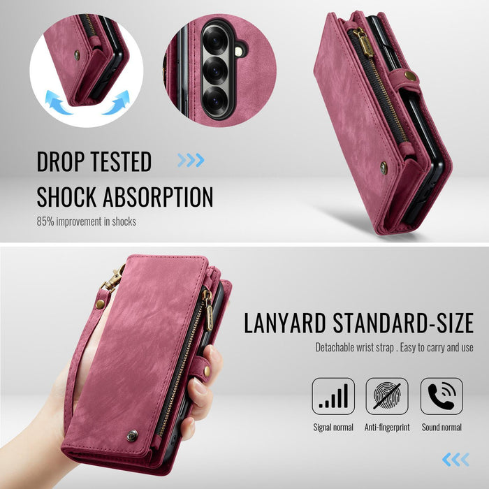 For Samsung Galaxy Z Fold7 5G Detachable Multifunctional Leather Phone Case
