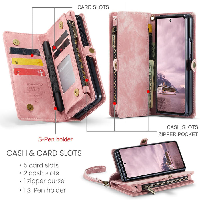 For Samsung Galaxy Z Fold7 5G Detachable Multifunctional Leather Phone Case