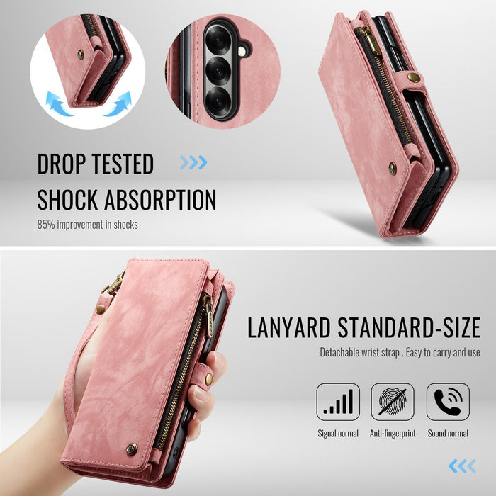 For Samsung Galaxy Z Fold7 5G Detachable Multifunctional Leather Phone Case