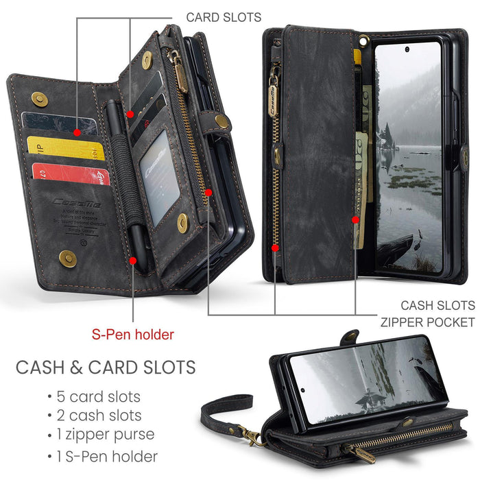 For Samsung Galaxy Z Fold7 5G Detachable Multifunctional Leather Phone Case