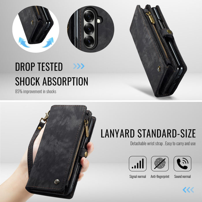 For Samsung Galaxy Z Fold7 5G Detachable Multifunctional Leather Phone Case