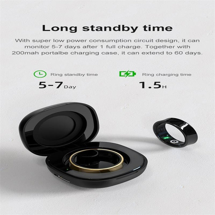 Smart Ring Heart Rate Blood Oxygen Sleep Monitoring Sports Modes