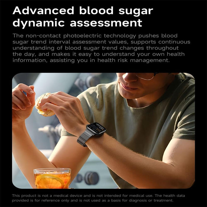 2.04 Inch Colour Screen Smart Watch Steel Strap Support Bluetooth Call