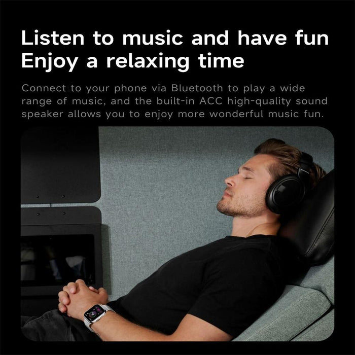 2.04 Inch Colour Screen Smart Watch Steel Strap Support Bluetooth Call