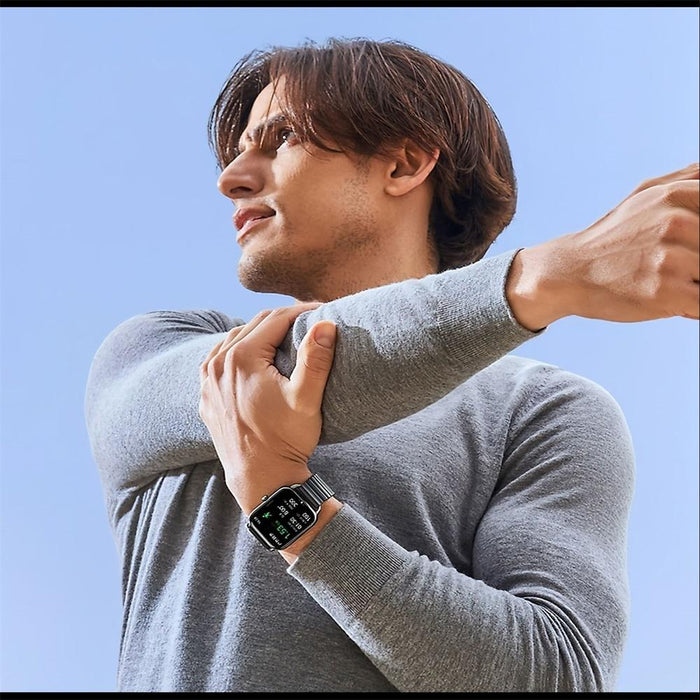 2.04 Inch Colour Screen Smart Watch Steel Strap Support Bluetooth Call