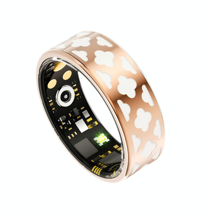 Smart Ring R10M Size 7 Heart Rate Blood Oxygen Sleep Monitoring Sports Modes Rose Gold