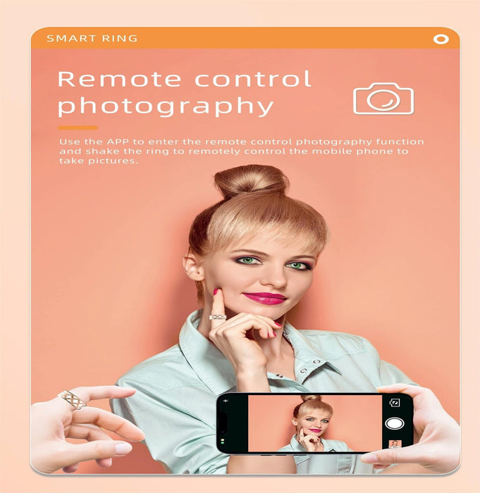 Smart Ring R10M Size 7 Heart Rate Blood Oxygen Sleep Monitoring Sports Modes Rose Gold