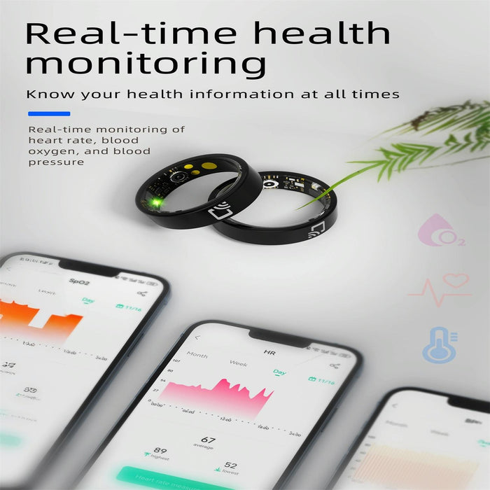 12 Smart Ring With Heart Rate Oxygen & Sleep Monitoring