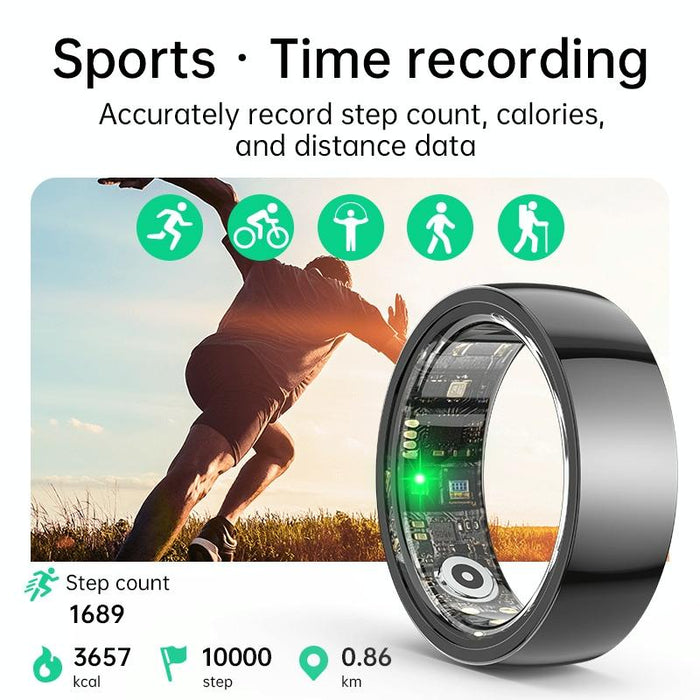 Smart Ring R1000 Size 9 Heart Rate Blood Oxygen Sleep Sports