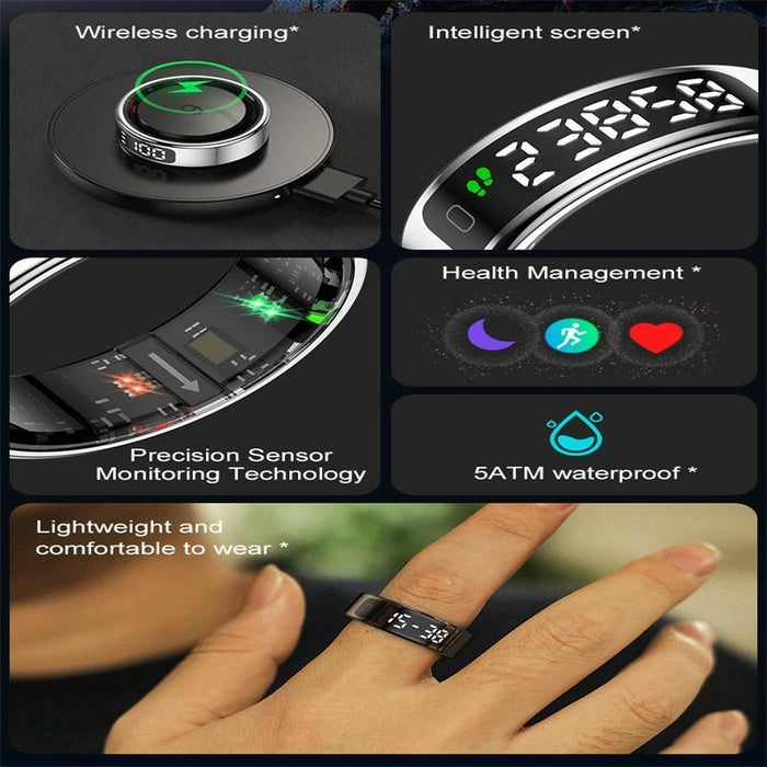 Smart Ring Heart Rate Blood Oxygen Sleep Sports Size 12