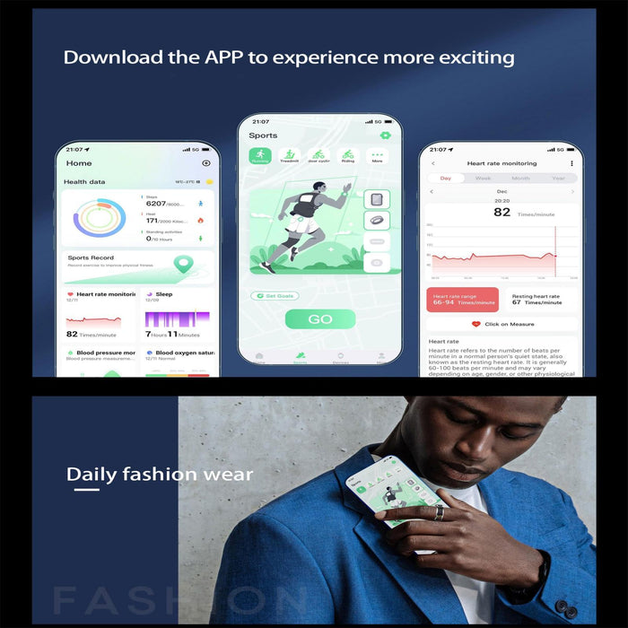 Smart Ring Heart Rate Blood Oxygen Sleep Sports Size 11