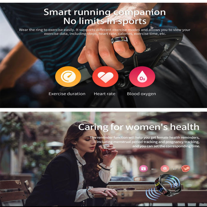 Smart Ring R12 Size 12 Heart Rate Blood Oxygen Sleep Sports