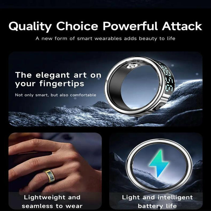 Smart Ring With Hand Gestures Control Health Monitoring & Sports Modes Size 11