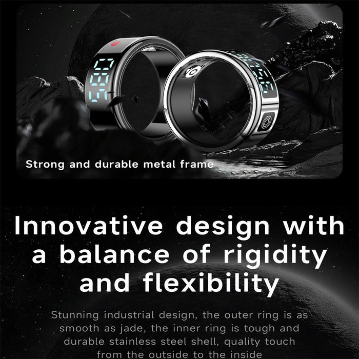 Smart Ring With Hand Gestures Control Health Monitoring & Sports Modes Size 11
