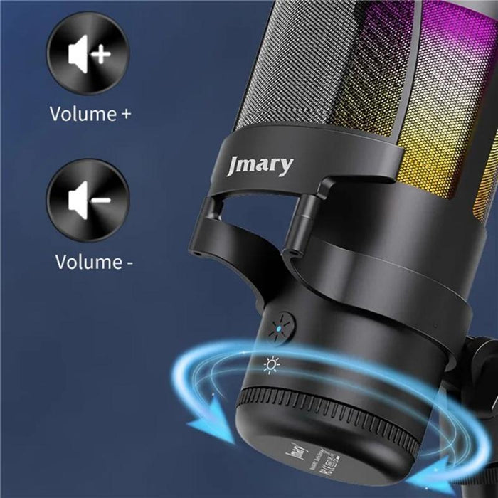 360° Rotating Rgb Light Desktop Microphone