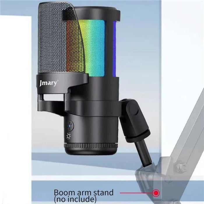 360° Rotating Rgb Light Desktop Microphone