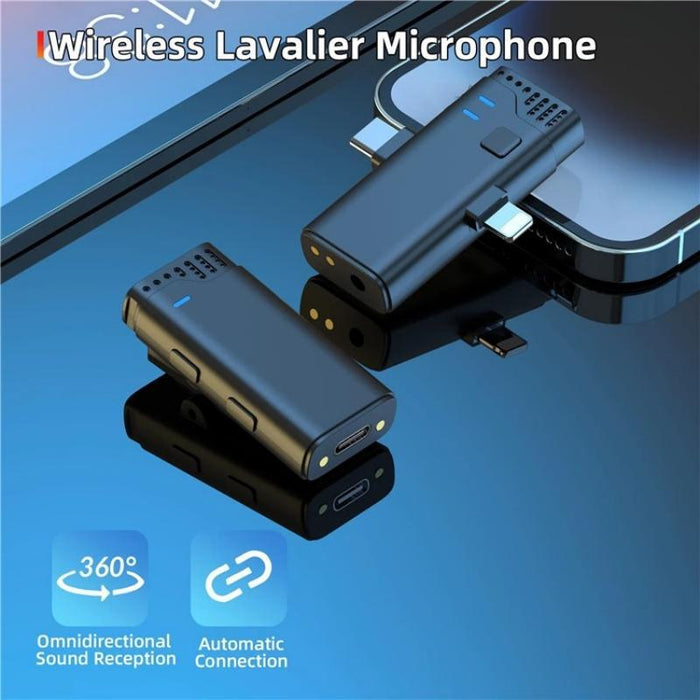 3-In-1 Wireless Lavalier Microphone 3.5Mm Type-C 8 Pin