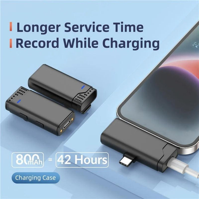 3-In-1 Wireless Lavalier Microphone 3.5Mm Type-C 8 Pin