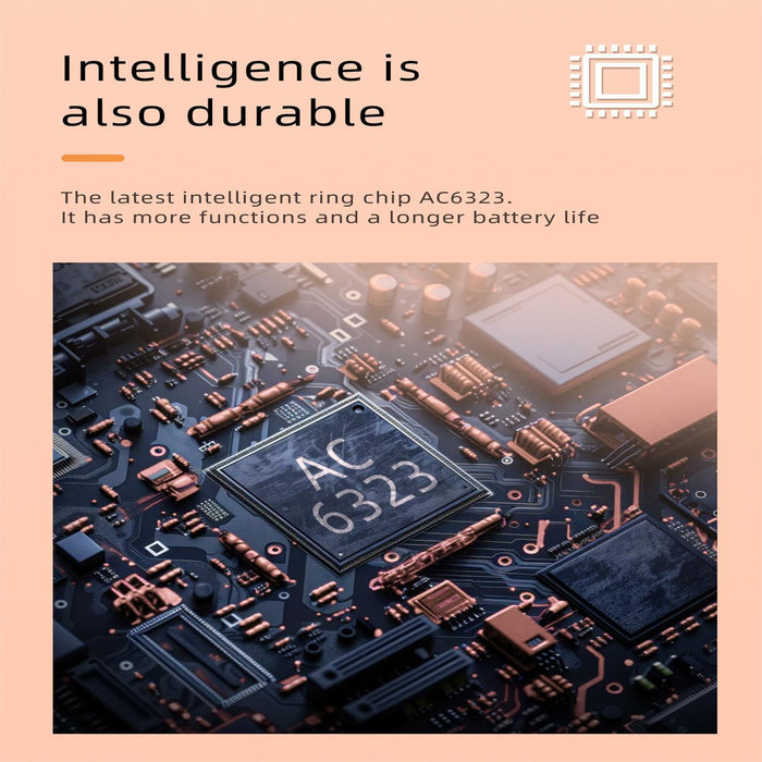 Smart Ring Size 9 Heart Rate Blood Oxygen Sleep Family Care Rose Gold