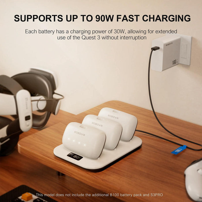 3-Battery Fast Charger Dock For Bobovr Bd3