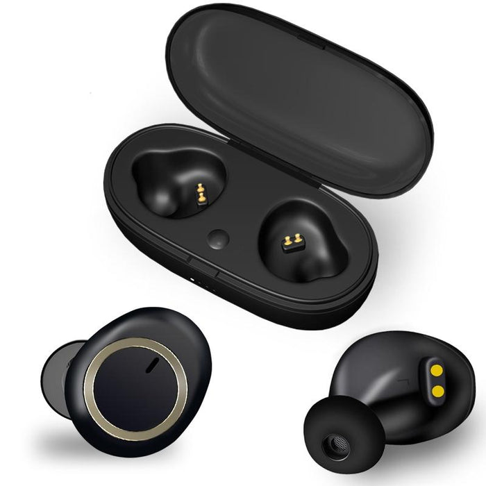 Tws-A1 Tws Bluetooth 5.0 Mini Invisible Sports Music Earphone With Charging Box & Microphone