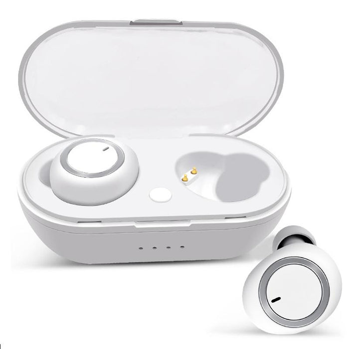 Tws-A1 Tws Bluetooth 5.0 Mini Invisible Sports Music Earphone With Charging Box & Microphone