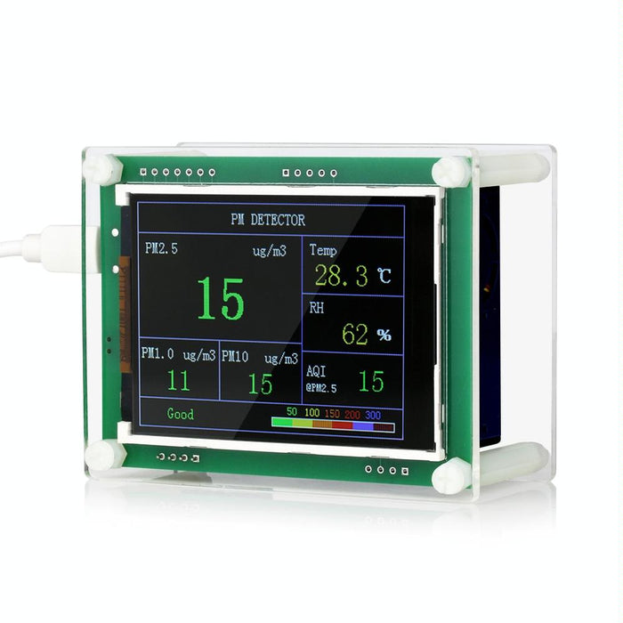 Portable Detector For Car Home Office & Outdoors Gas Thermometer & Air Quality Monitor