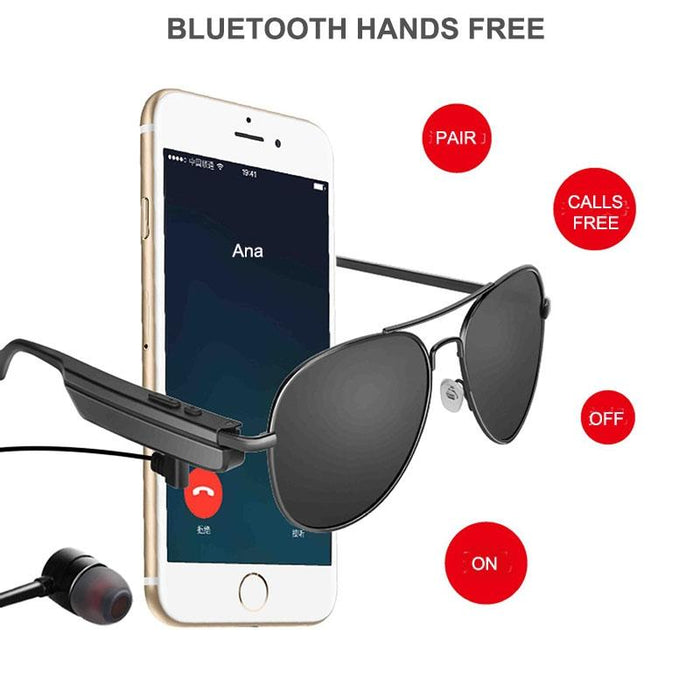 A8 Wireless Bluetooth Sunglasses Music Earphones Smart Glasses Earbud Hands-Free With Mic