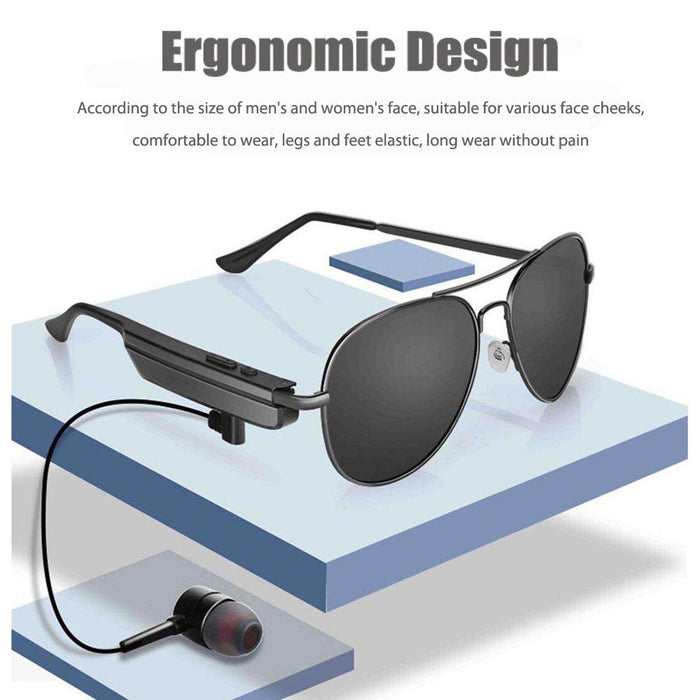 A8 Wireless Bluetooth Sunglasses Music Earphones Smart Glasses Earbud Hands-Free With Mic