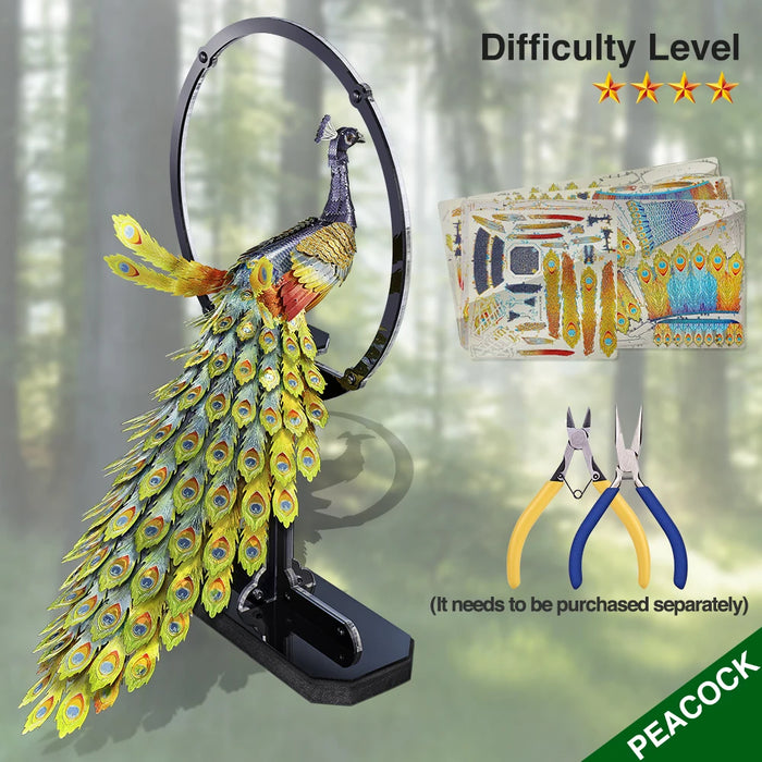 Peacock 3D Metal Puzzle Kit Diy Gift For Teens