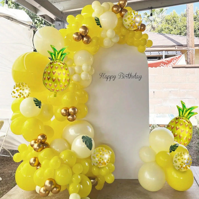 106Pcs Pineapple Balloon Garland Arch Kit Wedding Birthday Party Anniversary Graduation Festival Easter Room Decoration