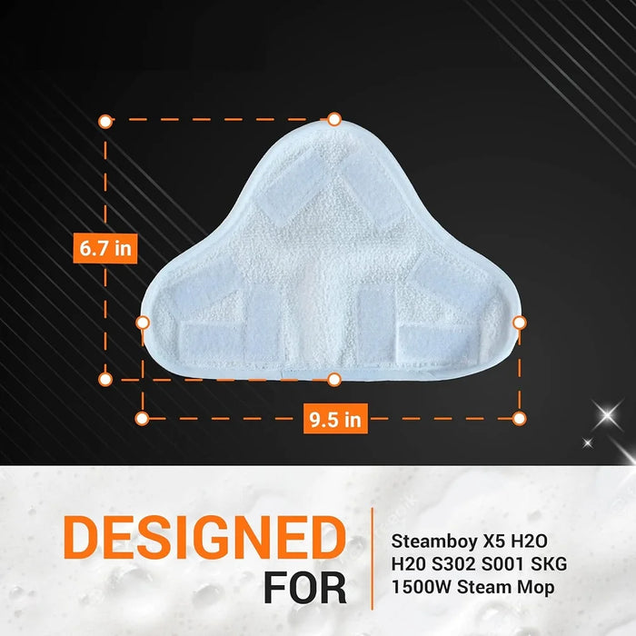 8 Pack Replacement Pads Compatible With H2O H20 Steam Mop X5 - Microfibre Steam Mop Pads Floor