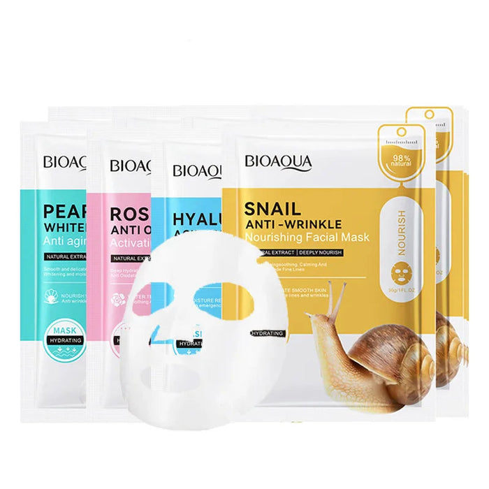 20 Piece Snail Hyaluronic Acid Face Mask Moisturizing & Firming