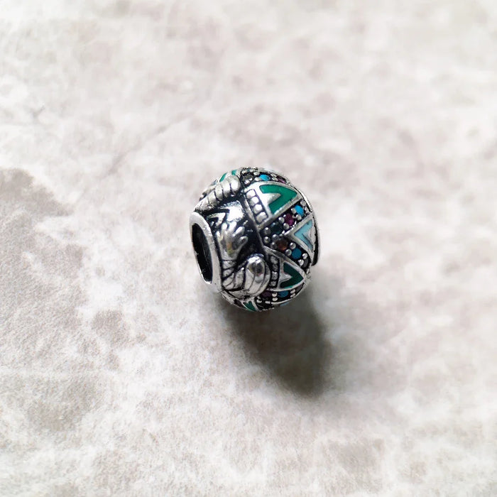 925 Sterling Silver Strength Lizard Charm Bead For European Bracelets