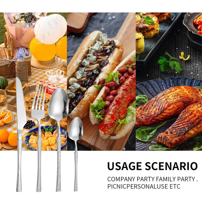 4 / 16 / 32 Piece Stainless Steel Tableware Set For Parties And Restaurants