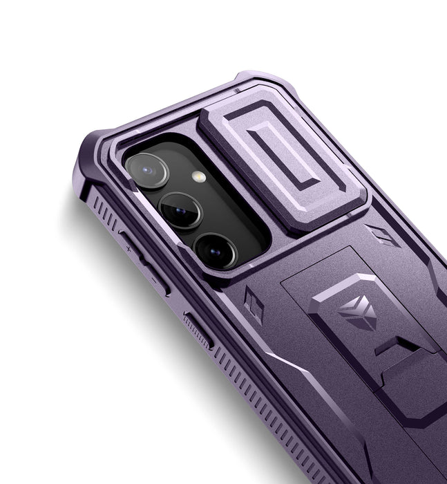 For Samsung Galaxy S24 6.2 Inch Full Body Rugged Case Built-In Screen Protector Kickstand With Built-In Slide Camera Case