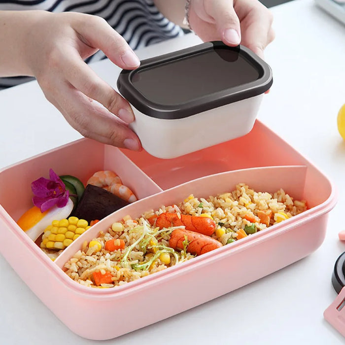High Capacity Lunch Box With Spoon And Fork Leakproof And Eco Friendly