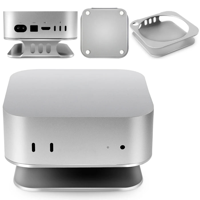 Desktop Stand For Mac Mini M4 / M4 Pro Desktop Holder Heat Dissipation Aluminum Mount Dock Cooling Holder Desktop Accessories
