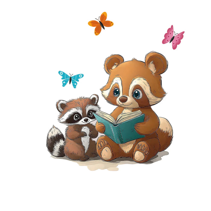 Cartoon Raccoon Wall Decals For Kids Room