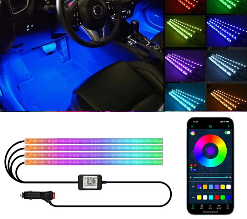 Rgb Car Interior Ambient Light Music Control