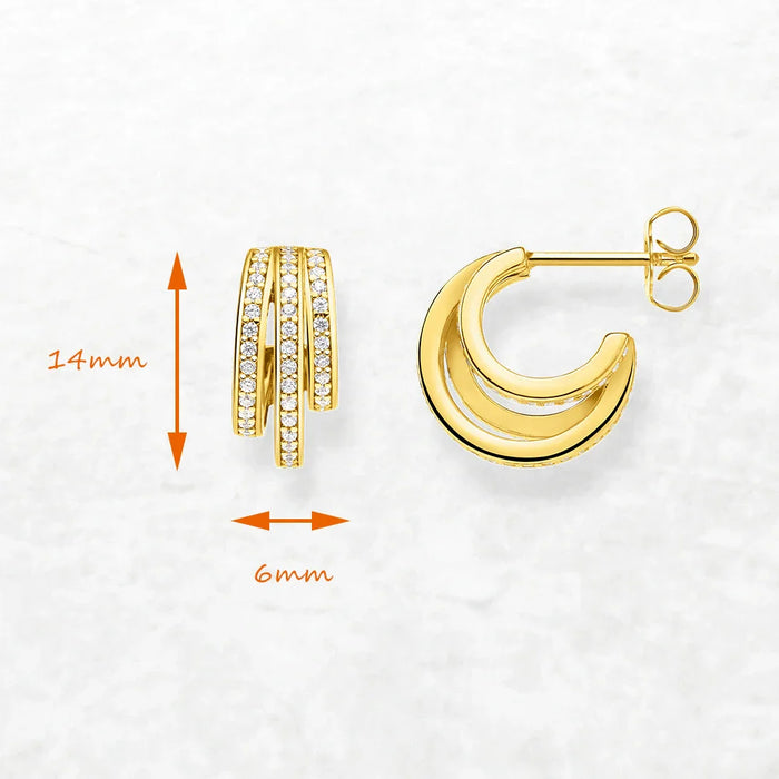 925 Sterling Silver Vintage Creole Hinged Hoop Earrings