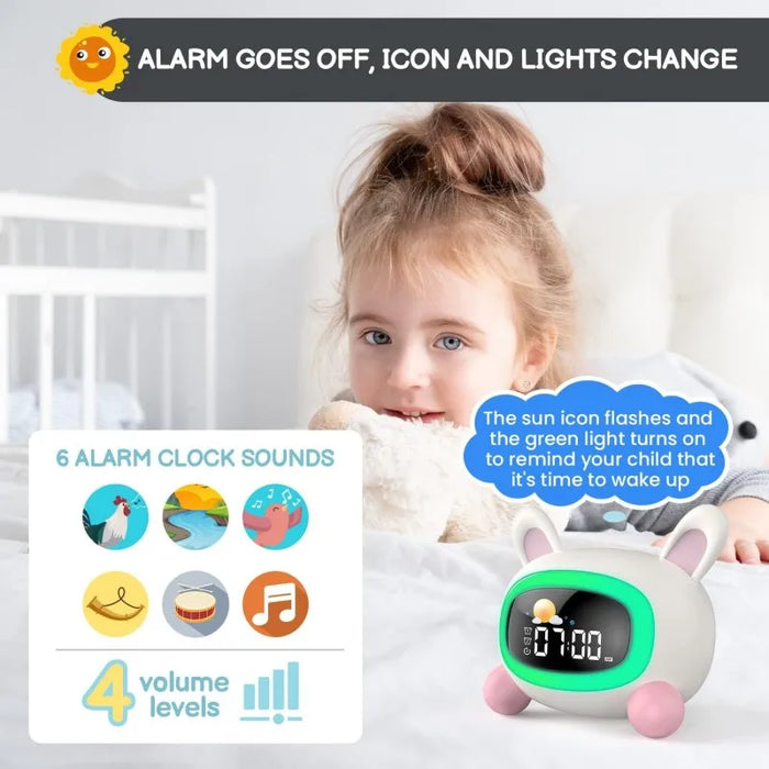 Kids' Sleep Training Alarm Clock With Sound Machine