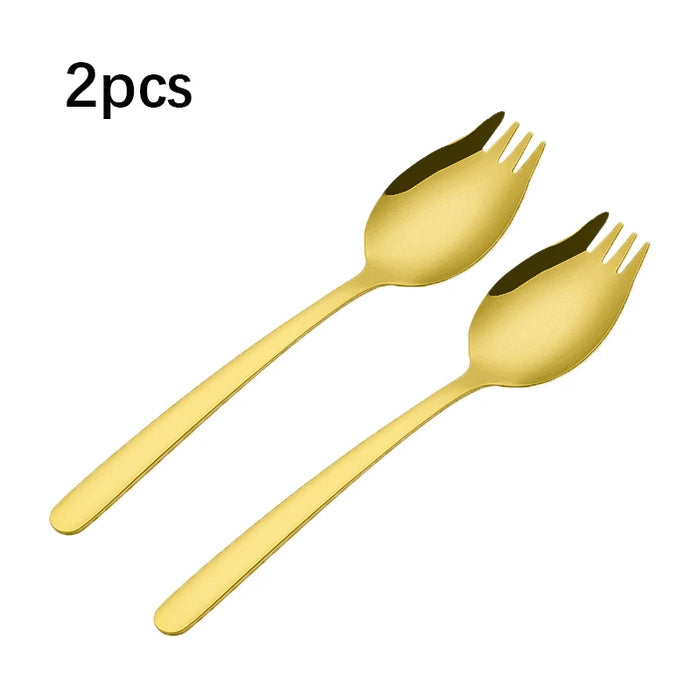 2 / 4 Piece Stainless Steel Salad Fork Set Ideal For Restaurants & Dessert Shops