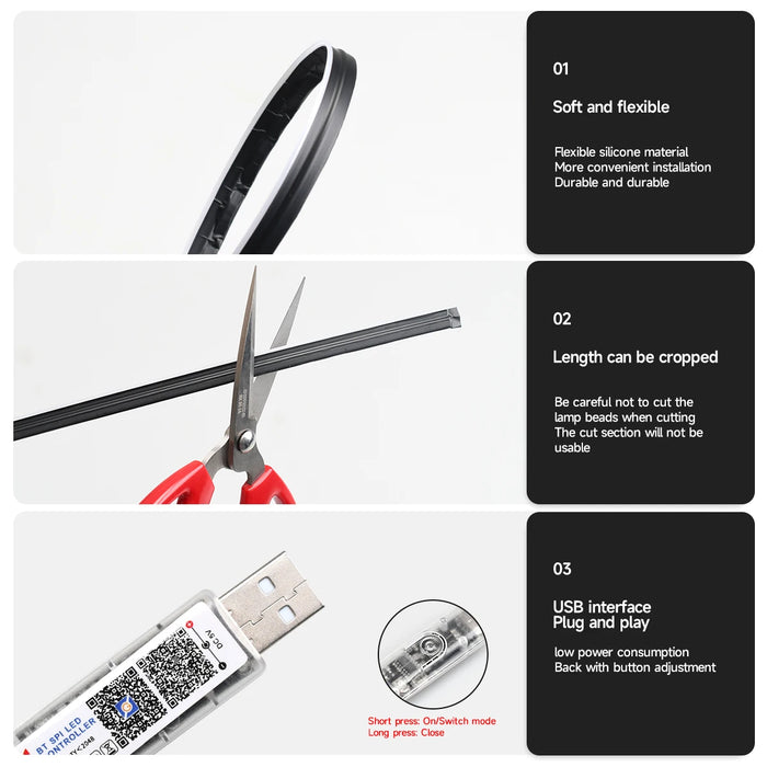 Rgb Car Interior Ambient Light Music Control