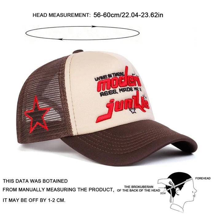 Modern Junkie Embroidered Baseball Cap Adjustable Sun Hat