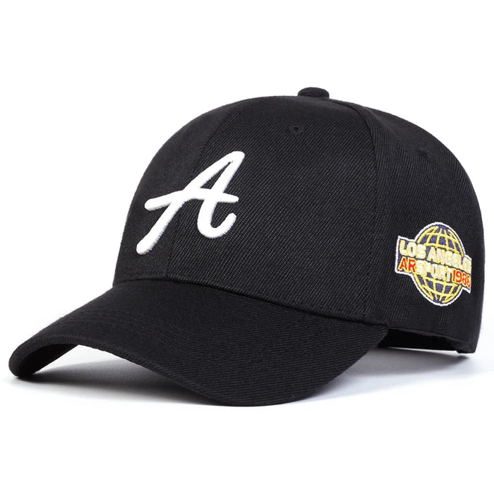 Embroidered A Letter Baseball Cap Adjustable Sun Hat