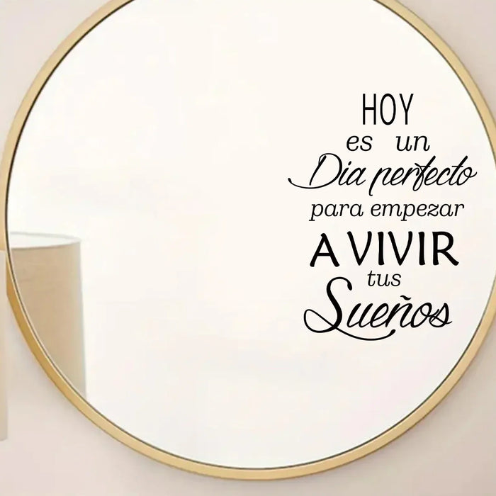 Spanish Inspirational Mirror Stickers For Home Decor