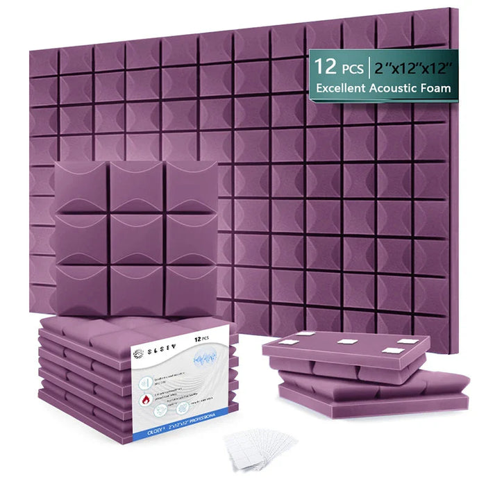 High Density Acoustic Foam Panels Studio Soundproofing For Walls & Ceiling