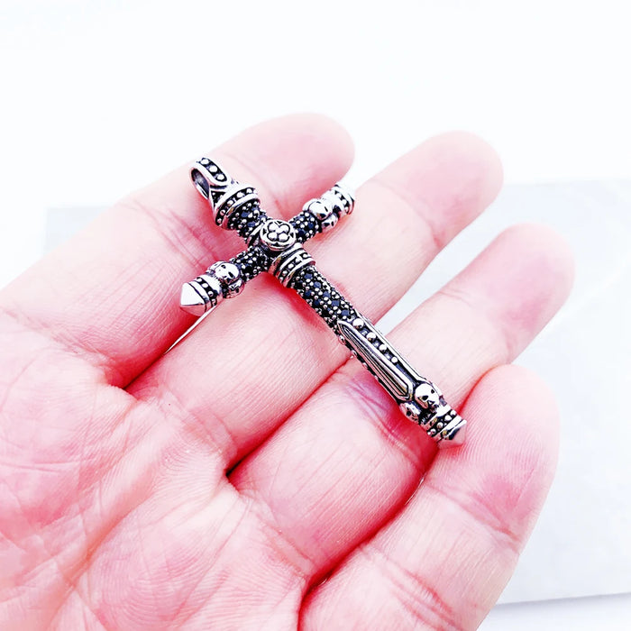 925 Sterling Silver Stylish Cross Pendant Fashion Jewelry For Men & Women