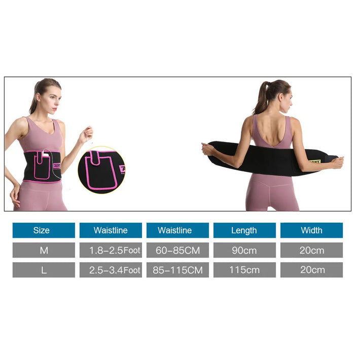 Sports Waist Trimmer Belt Slim Weight Loss Sweat Band For Gym Training